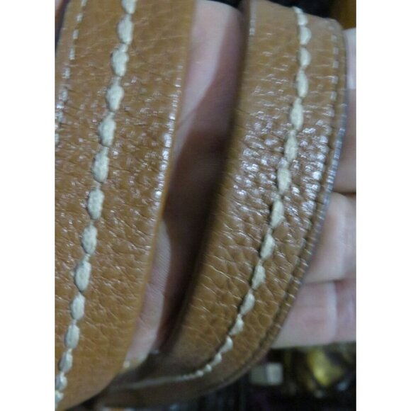 Michael Kors Marina Gold Glitter Canvas & Leather Trim Drawstring Large Tote Han - Picture 3 of 13